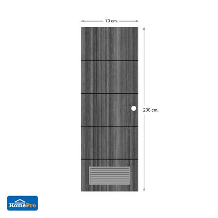 ประตูห้องน้ำ UPVC AZLE PZL4 70X200 ซม. สีเทาควัน เจาะลูกบิด_5