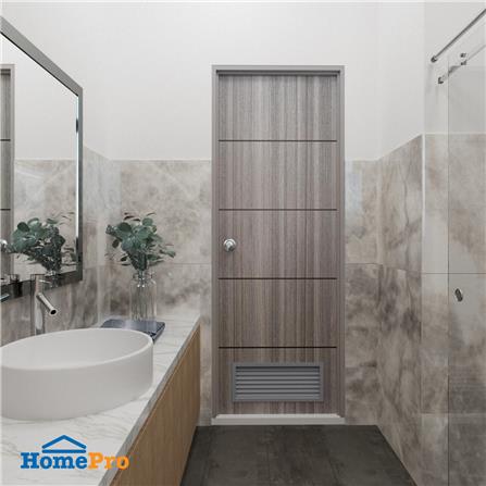 ประตูห้องน้ำ UPVC AZLE PZL4 70X200 ซม. สี TEXES OAK เจาะลูกบิด_3