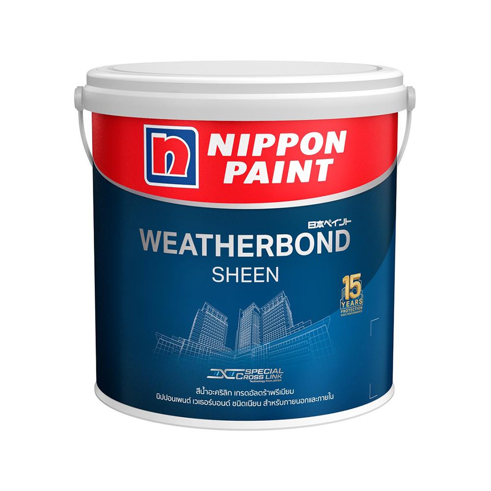สีน้ำทาภายนอก NIPPON PAINT WHEATHERBONDSHEENBASE B 1GL