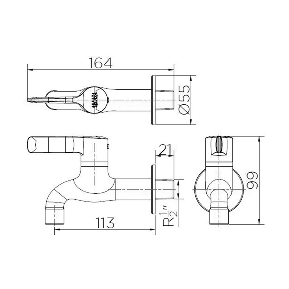 ก๊อกล้างพื้น KARAT FAUCET KF-63-401-50