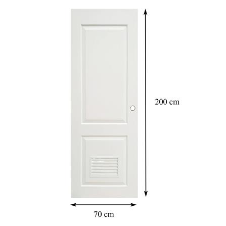 ประตูห้องน้ำ UPVC AZLE PZLS04 70X200 ซม. สีขาว เจาะลูกบิด_4