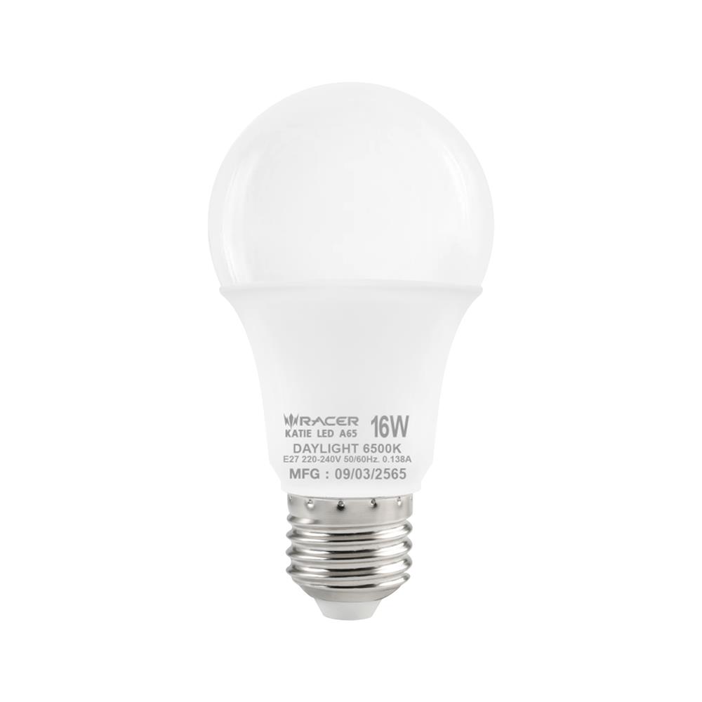 หลอด LED RACER A65 KATIE 16 วัตต์ DAYLIGHT E27 3 แถม 1