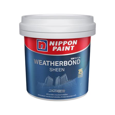 สีน้ำทาภายนอก NIPPON PAINT WEATHERBONDSHEEN  BASE D 9L
