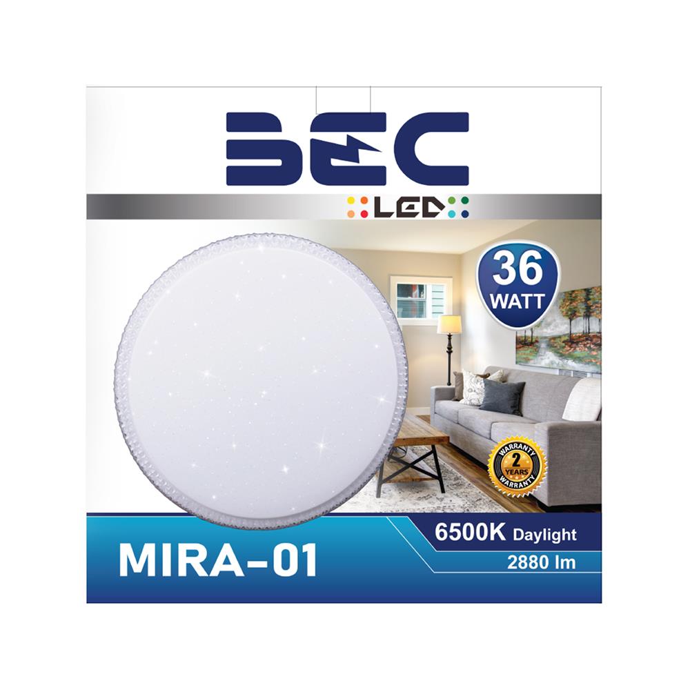 ไฟเพดาน LED BEC MIRA-01 15 นิ้ว 36 วัตต์ DAYLIGHT สีขาว