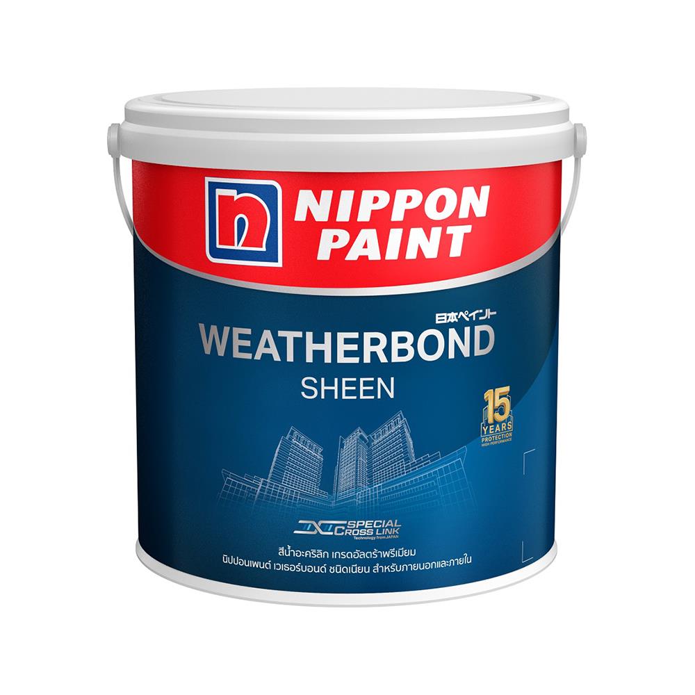 สีน้ำทาภายนอก NIPPON PAINT WEATHERBONDSHEEN BASE D1GL