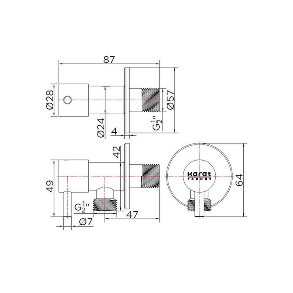 สต๊อปวาล์ว KARAT FAUCET KA-01-412-63