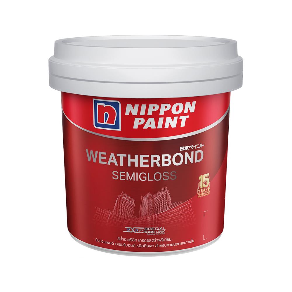 สีน้ำทาภายนอก NIPPON PAINT WEATHERBOND SG  BASE D 9L