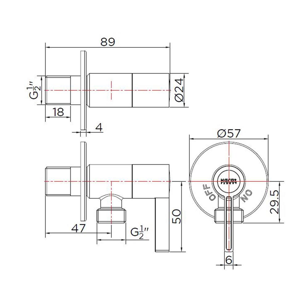 สต๊อปวาล์ว KARAT FAUCET KA-03-412-63