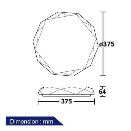 ไฟเพดาน LED BEC MIRA-02 15 นิ้ว 36 วัตต์ DAYLIGHT สีขาว_4