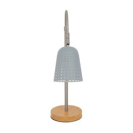 ไฟตั้งโต๊ะ CARINI 5034B/1T สีเทา/เงิน/ลายไม้_1