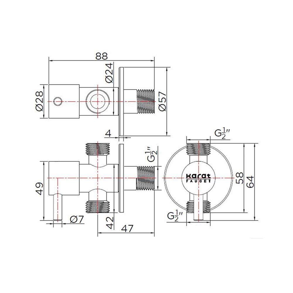 สต๊อปวาล์ว KARAT FAUCET KA-01-422-63