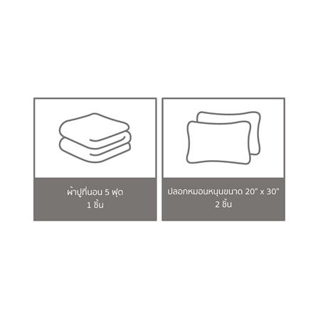 ชุดผ้าปูที่นอน 5 ฟุต (ชุด 3 ชิ้น) PREMIER SATIN ROYAL TOUCH PC109_5