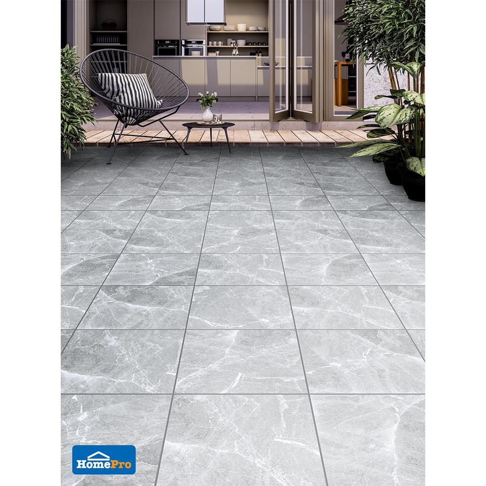 กระเบื้องพื้นพอร์ซเลน  16x16 นิ้ว COTTO อวาลอน เทา ExC PM 0.96M2