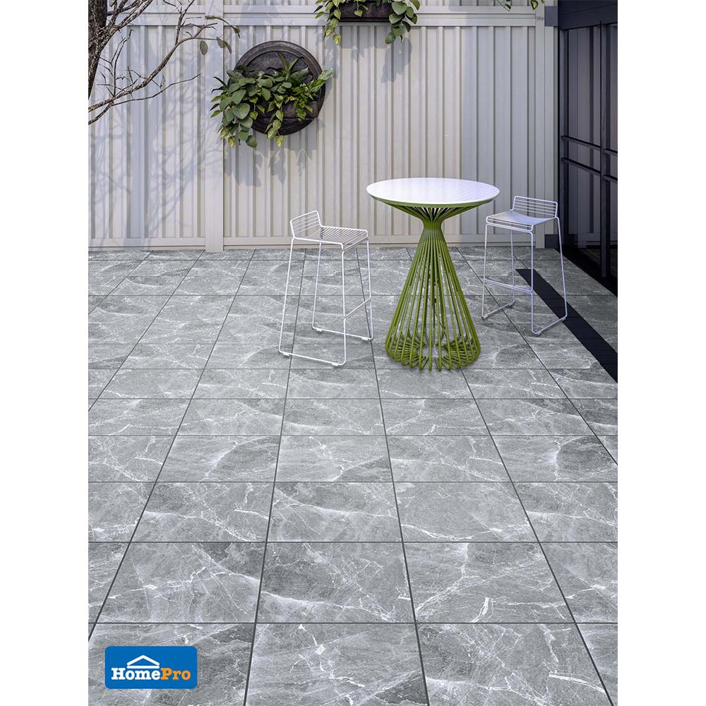 กระเบื้องพื้นพอร์ซเลน  16x16 นิ้ว COTTO อวาลอน เทา ExC PM 0.96M2