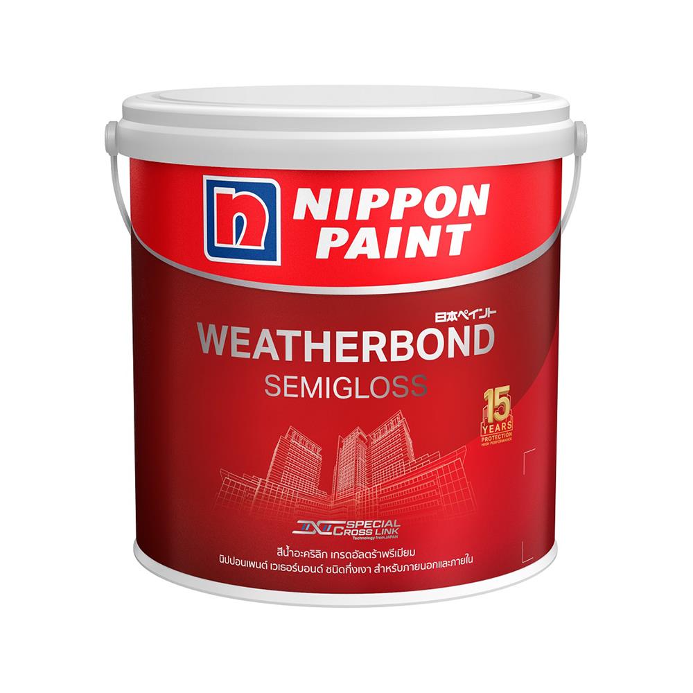 สีน้ำทาภายนอก NIPPON PAINT WEATHERBOND SG  BASE D 1GL
