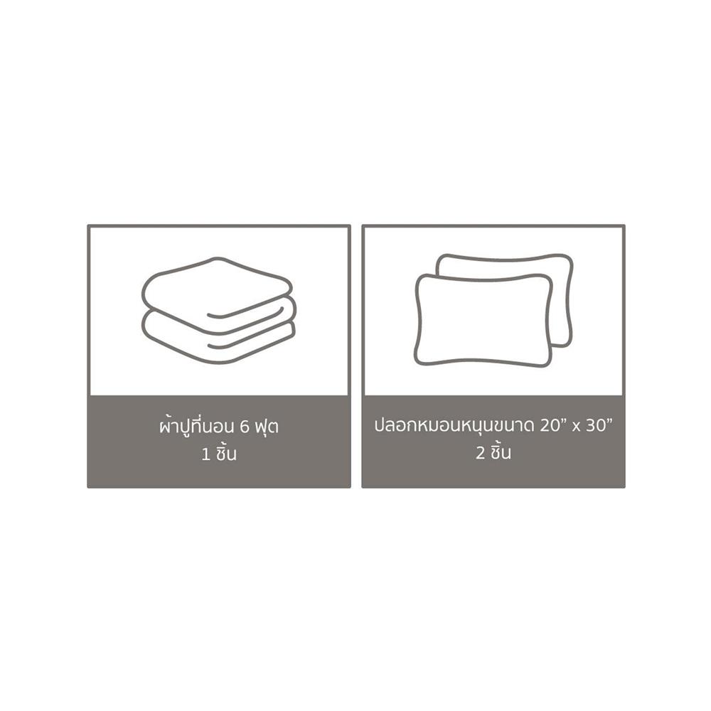 ชุดผ้าปูที่นอน 6 ฟุต (ชุด 3 ชิ้น) PREMIER SATIN ROYAL TOUCH PC109