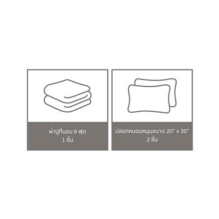 ชุดผ้าปูที่นอน 6 ฟุต (ชุด 3 ชิ้น) PREMIER SATIN ROYAL TOUCH PC109_5