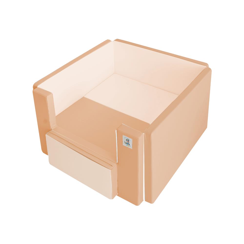 คอกกั้นเด็ก GEKO ไซซ์ S หนัง PU สีน้ำตาล/ครีม