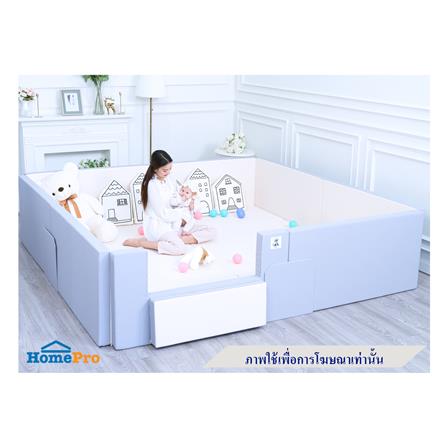 คอกกั้นเด็ก GEKO ไซซ์ 2x2 ม. หนัง PU สีชมพู/ครีม_6