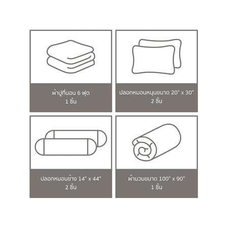 ชุดผ้าปูที่นอน 6 ฟุต (ชุด 6 ชิ้น) PREMIER SATIN ROYAL TOUCH PC109_5