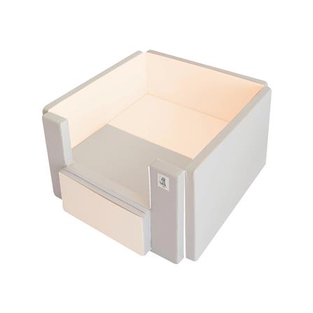 คอกกั้นเด็ก GEKO ไซซ์ S หนัง PU สีเทา/ครีม