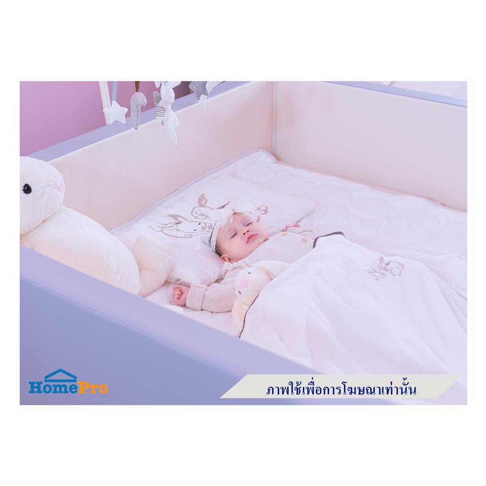 คอกกั้นเด็ก GEKO ไซซ์ S หนัง PU สีชมพู/ครีม