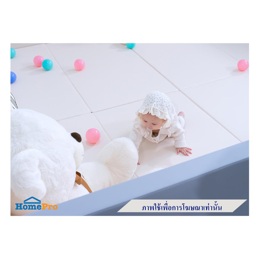 คอกกั้นเด็ก GEKO ไซซ์ S หนัง PU สีชมพู/ครีม