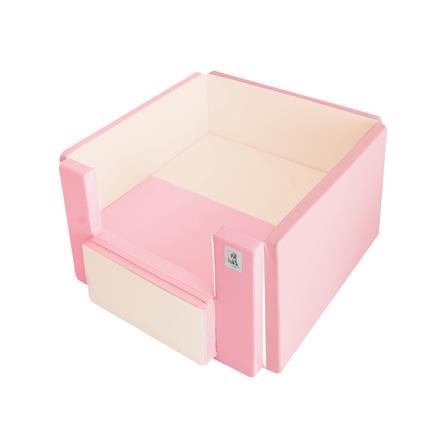 คอกกั้นเด็ก GEKO ไซซ์ S หนัง PU สีชมพู/ครีม