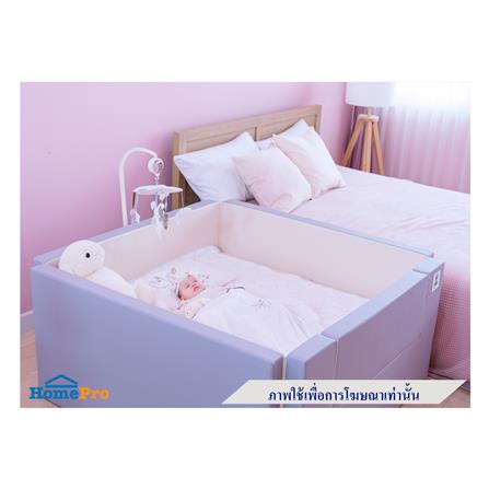 คอกกั้นเด็ก GEKO ไซซ์ S หนัง PU สีชมพู/ครีม_2