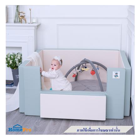 คอกกั้นเด็ก GEKO ไซซ์ S หนัง PU สีชมพู/ครีม_4