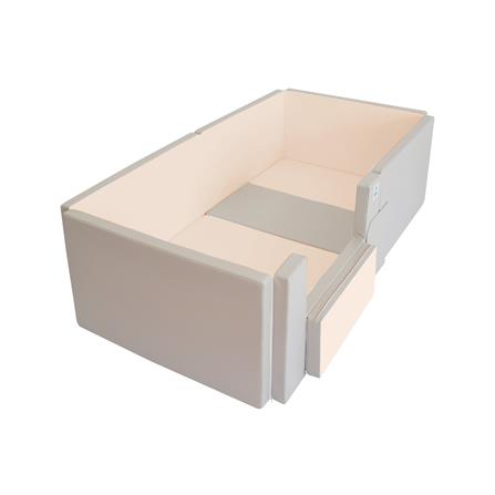 คอกกั้นเด็ก GEKO ไซซ์ M หนัง PU สีเทา/ครีม