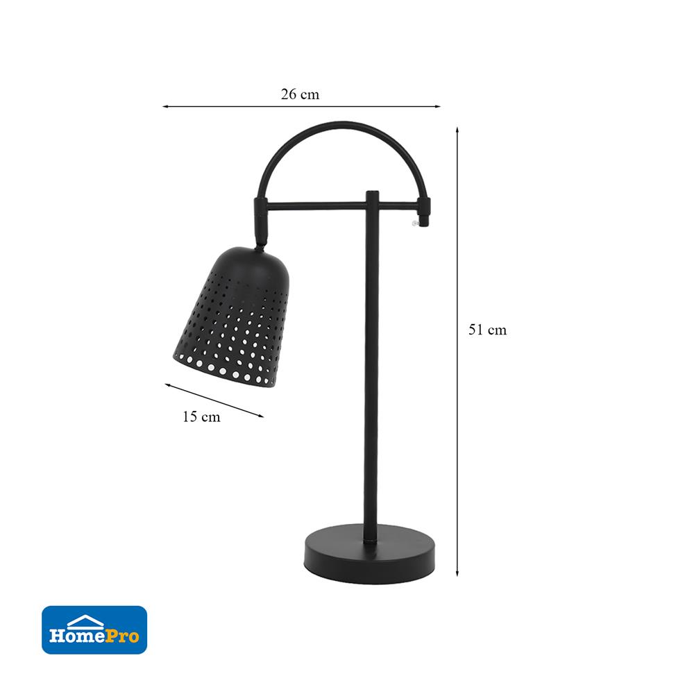 ไฟตั้งโต๊ะ CARINI 5034A/1T สีดำ