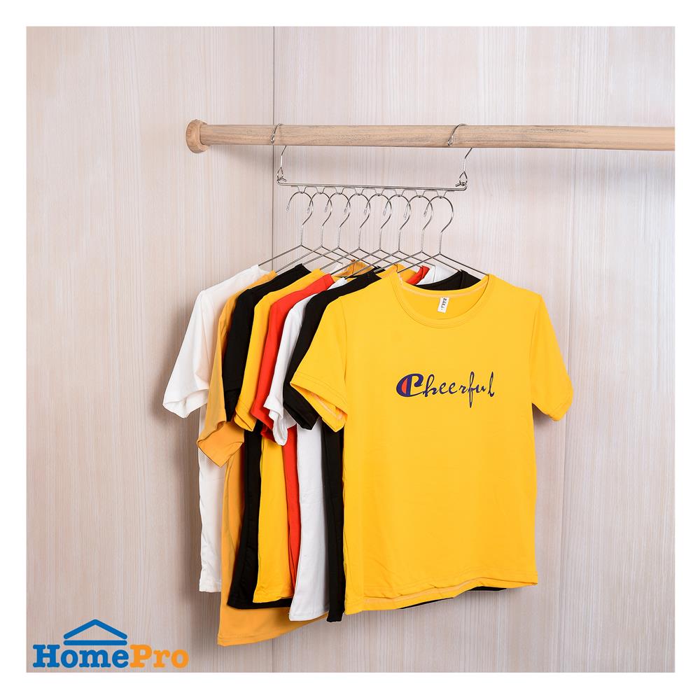 ขอแขวนไม้แขวนเสื้อ 8 ช่องสเตนเลส PLIM