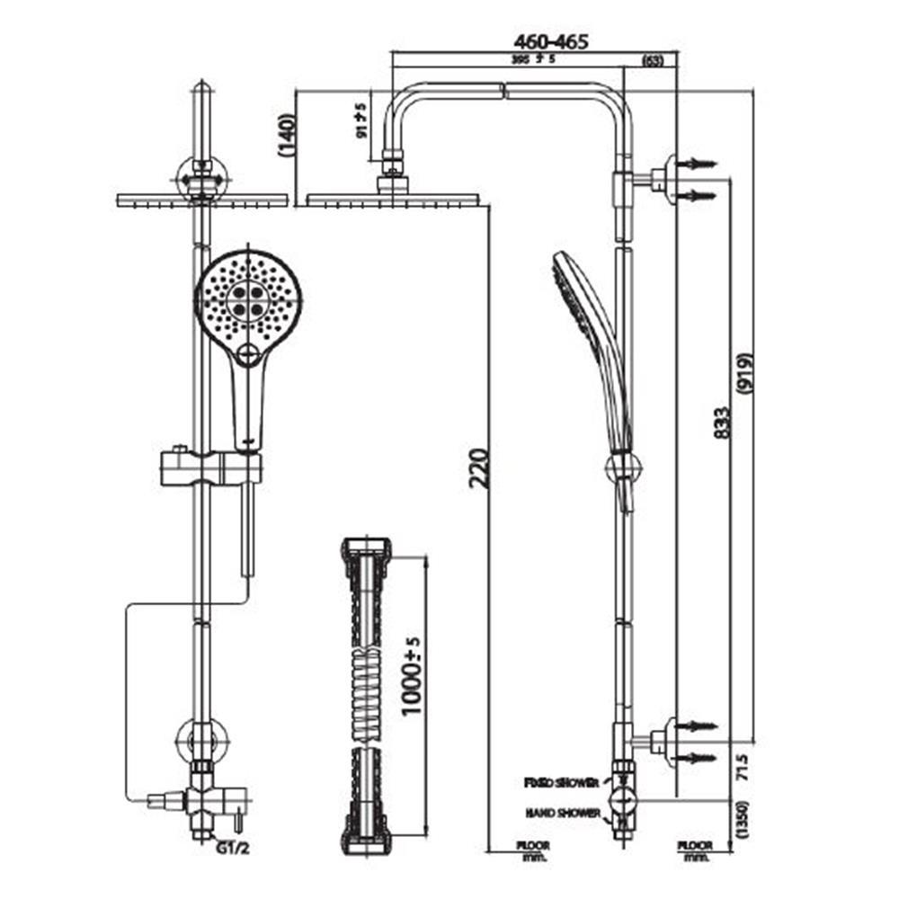 ฝักบัว RAIN SHOWER COTTO CT6213Z94ZH017
