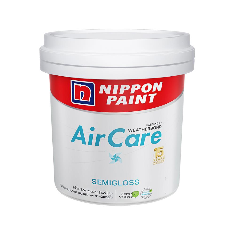 สีน้ำทาภายใน NIPPON PAINT AIR CARE  BASE A กึ่งเงา 2.5 แกลลอน