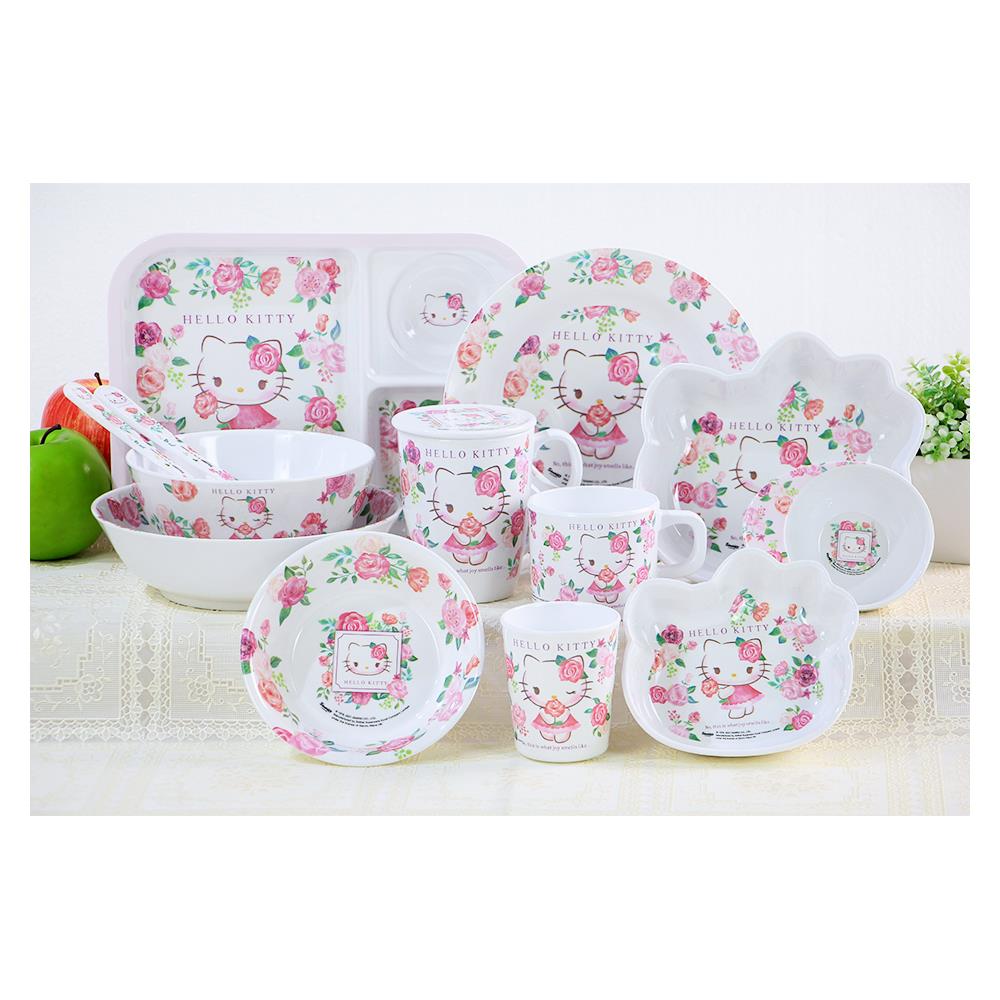 ถาดหลุมเมลามีน 10.5" SUPERWARE KITTY ROSE GARDEN