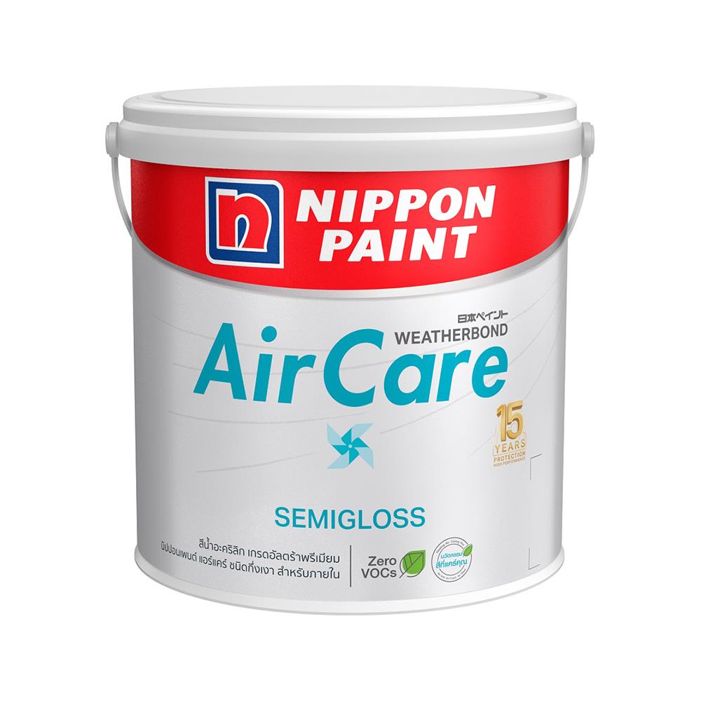 สีน้ำทาภายใน NIPPON PAINT AIR CARE  BASE A กึ่งเงา 1 แกลลอน
