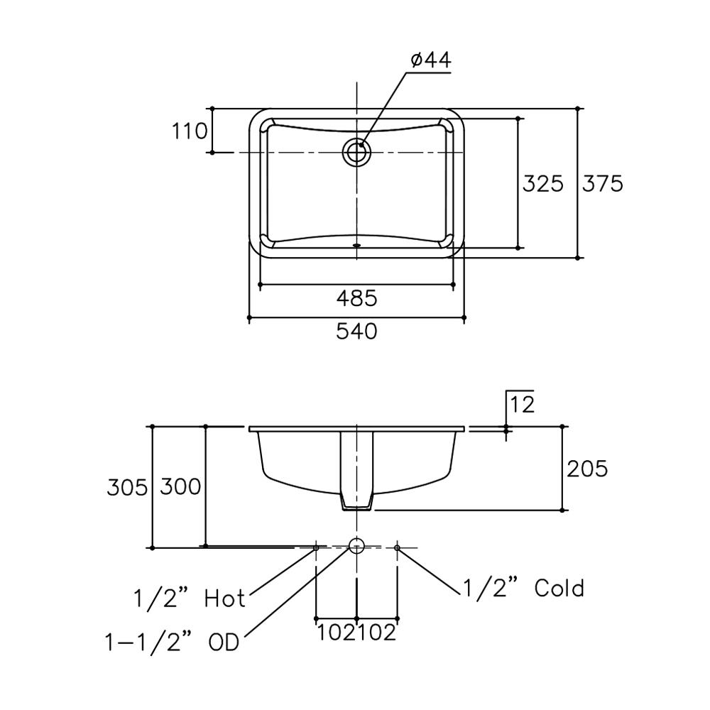 อ่างล้างหน้าฝังเคาน์เตอร์ KARAT K-23883X-WK สีขาว
