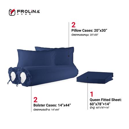 ชุดผ้าปูที่นอน 5 ฟุต 5 ชิ้น FROLINA MICROTEX SF002_1