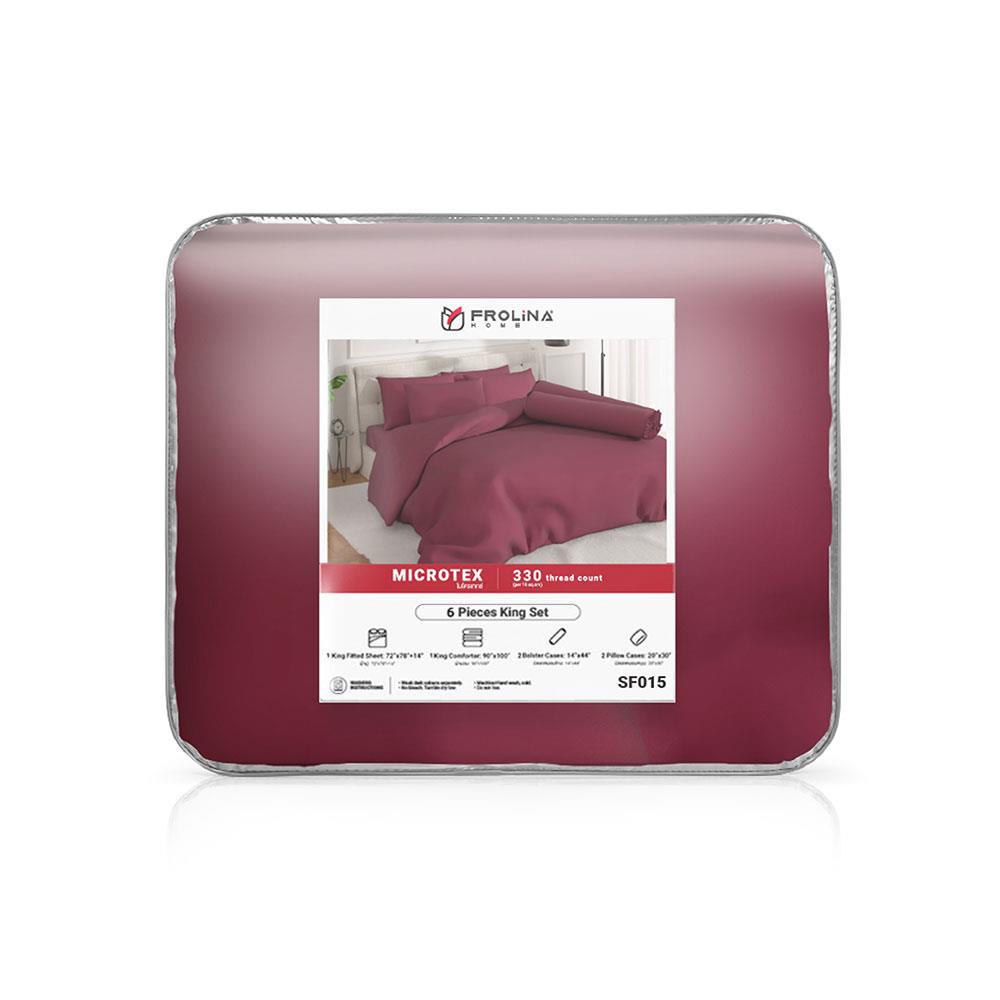 ชุดผ้าปูที่นอน 6 ฟุต (ชุด 6 ชิ้น) FROLINA MICROTEX SF015