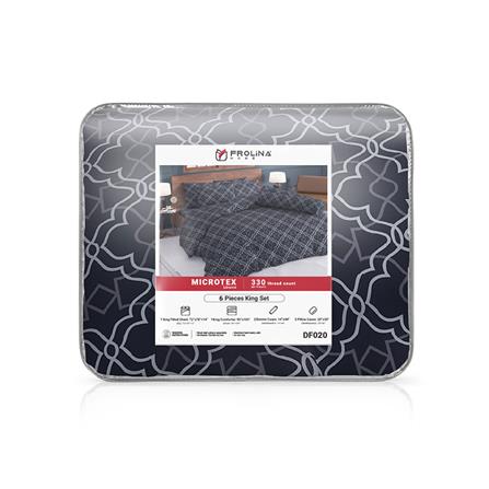 ชุดผ้าปูที่นอน 6 ฟุต 6 ชิ้น FROLINA MICROTEX DF020_2