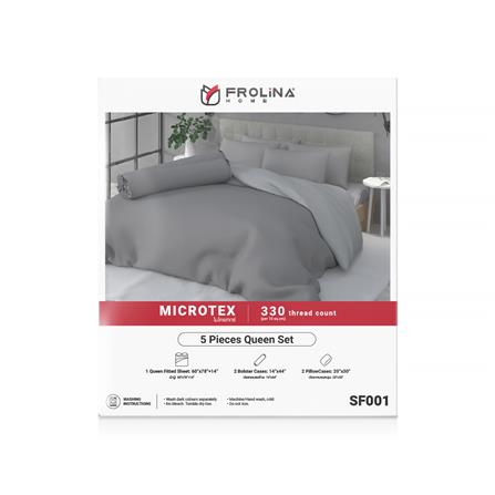 ชุดผ้าปูที่นอน 5 ฟุต 5 ชิ้น FROLINA MICROTEX SF001_2