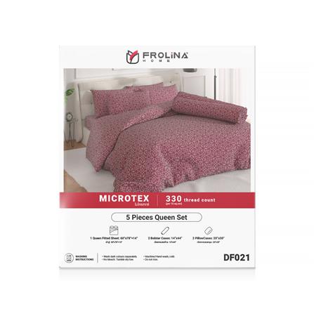 ชุดผ้าปูที่นอน 5 ฟุต 5 ชิ้น FROLINA MICROTEX DF021_2