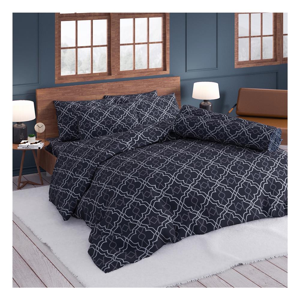 ชุดผ้าปูที่นอน 5 ฟุต 5 ชิ้น FROLINA MICROTEX DF020