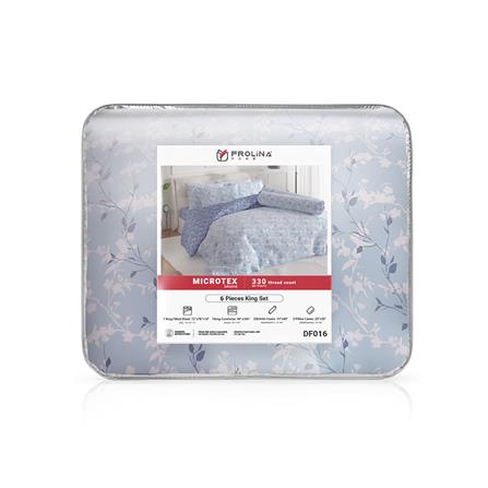 ชุดผ้าปูที่นอน 6 ฟุต 6 ชิ้น FROLINA MICROTEX DF016_2
