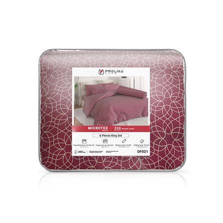 ชุดผ้าปูที่นอน 6 ฟุต 6 ชิ้น FROLINA MICROTEX DF021_2