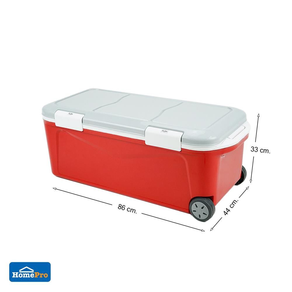 ถังแช่อเนกประสงค์พร้อมหูลาก ME LIVING COMY 50 ลิตร สีแดง/เทา