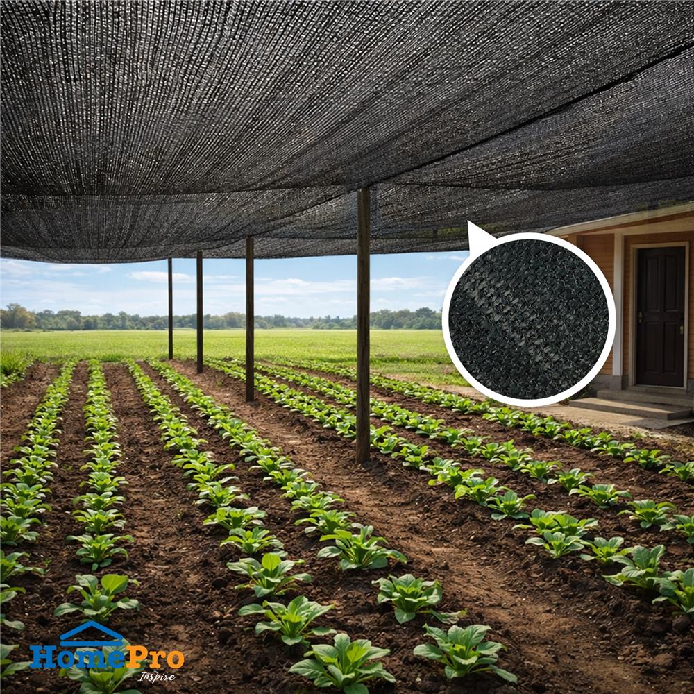 สแลนแพ็กกรองแสง 80 เปอร์เซ็นต์ ทอ 3 เข็ม SPRING 2X10 ม. สีดำ