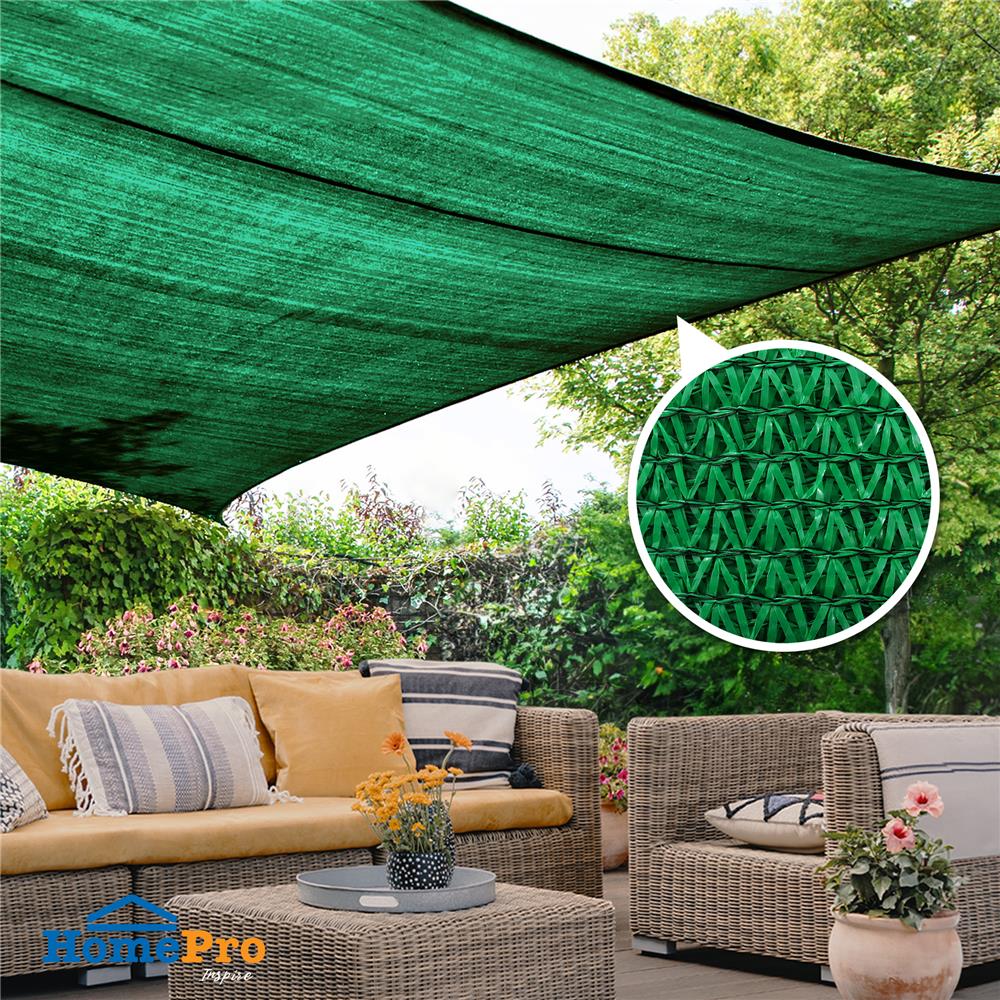 สแลนแพ็กกรองแสง 70 เปอร์เซ็นต์ ทอ 3 เข็ม SPRING 2X10 ม. สีเขียว