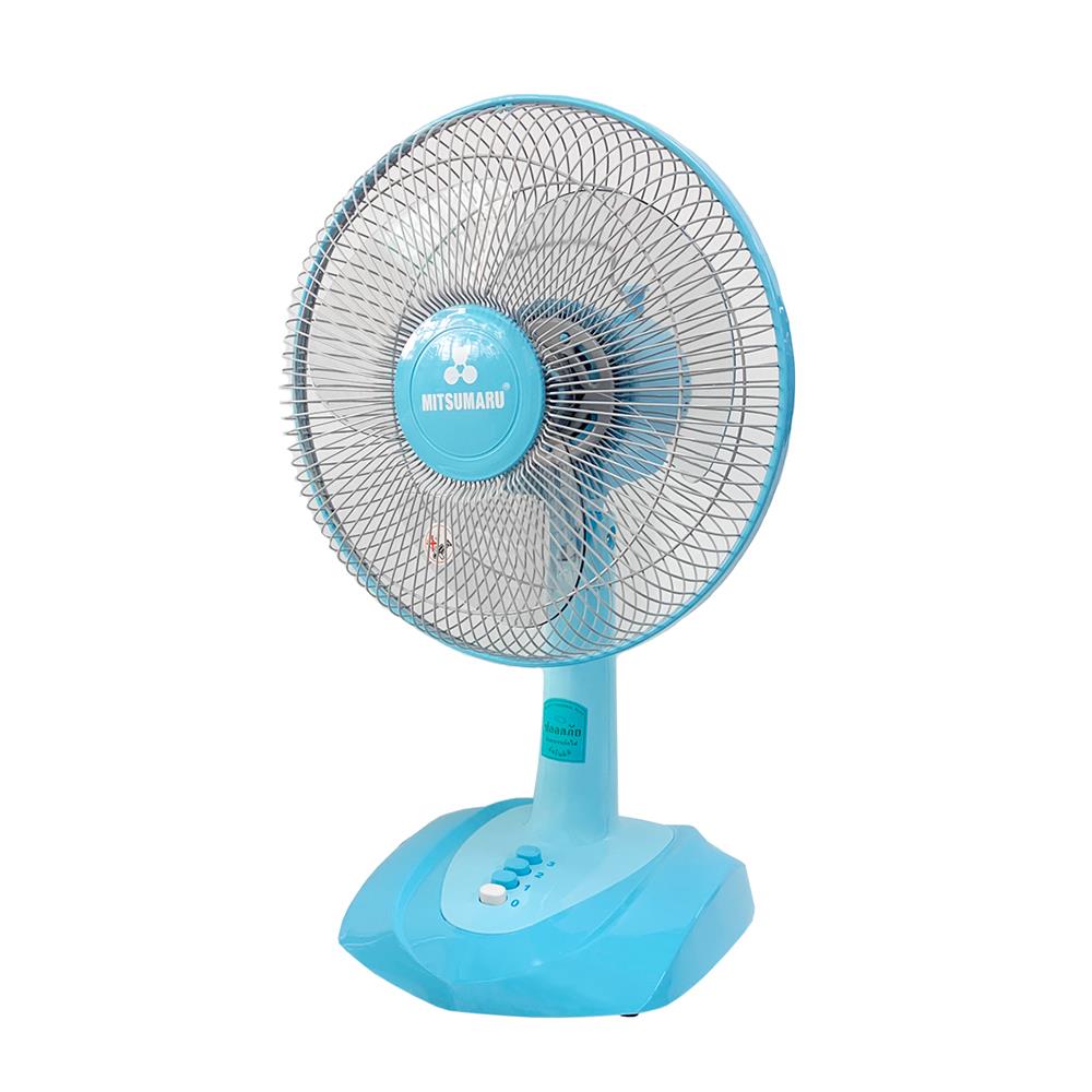 พัดลมตั้งโต๊ะ 12 นิ้ว MITSUMARU TF12 สีฟ้า